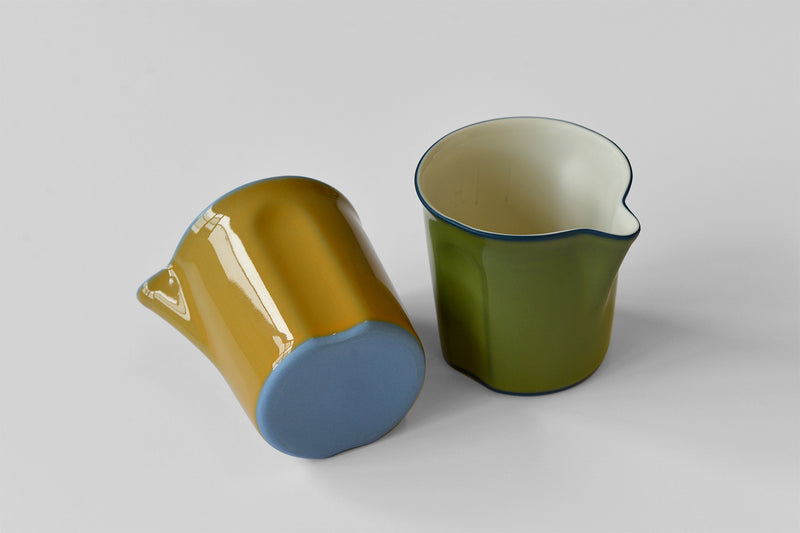 hand cast porcelain mini milk pitcher