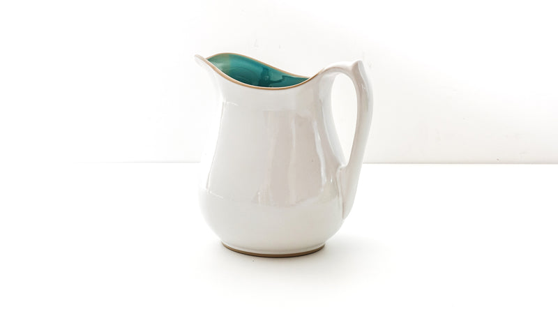 classic curvy slip cast porcelain jug